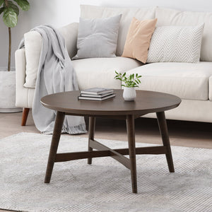 English Elm Christopher Knight Home® - COFFEE Modern Grey Round MDF Coffee Table 39.5" x 39.5" x 5" Minimalist Durable Accent Table 68678.00