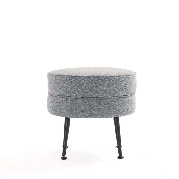 English Elm Bailey Modern Gray Upholstered Accent Ottoman - Stylish Footrest & Extra Seating For Any Room B365P397868