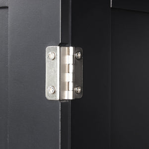 English Elm Tall Bathroom Storage Cabinet - Freestanding, Adjustable Shelf & Dual Drawer Design In Matte Black Finish N725P206895B-GIGA