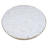 Lilys Catania 32" Round Table Distressed White 9195-W