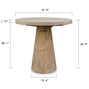 Lilys Catania 32" Round Table Weathered Natural 9195-NA