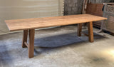 Lilys Approx. 88-96 Inches Long Dining Table Reclaimed Teak Wood Weathered Natural 9197NA-S