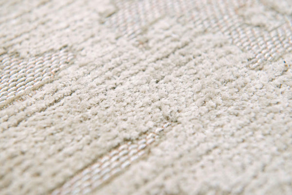 Louis de Pootere Structures Baobab 100% PET Poly Mechanically Woven Jacquard Flatweave Contemporary / Modern Rug Dry Beige 4'7"