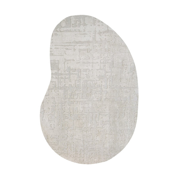 Louis de Poortere Structures Baobab Sculptural Area Rug Earthy Textured Motifs for Living Room Decor Dry Beige 5'7 x 7'9 120324