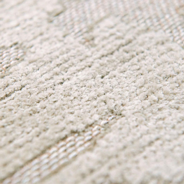 Louis de Poortere Structures Baobab Sculptural Area Rug Earthy Textured Motifs for Living Room Decor Dry Beige 5'7 x 7'9 120324