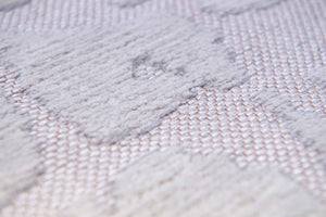 Louis de Pootere Structures Baobab 100% PET Poly Mechanically Woven Jacquard Flatweave Contemporary / Modern Rug Tsingy Oyster 4'7"