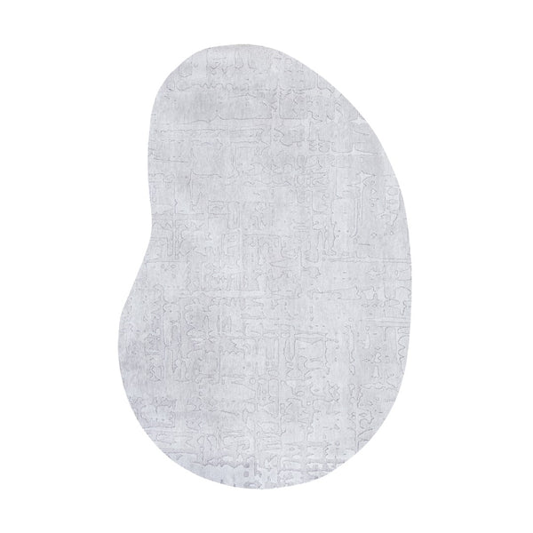 Louis de Poortere Structures Baobab Sculptural Area Rug Earthy Textured Motifs for Living Room Decor Tsingy Oyster 5'7 x 7'9 120326