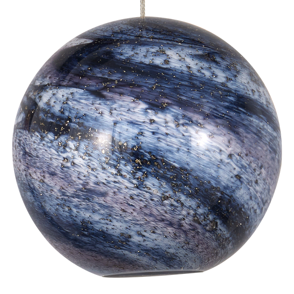 Palatino Multi-Drop Pendant Light – Celestial Glass Shade with Blue and Silver Finish for Elegance