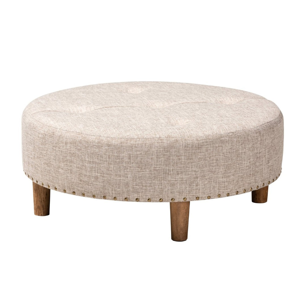 Baxton Studio Baxton Studio Vinet Beige Upholstered Ottoman - Versatile Cocktail Table & Footrest with Elegance JY17A200-Beige-Otto