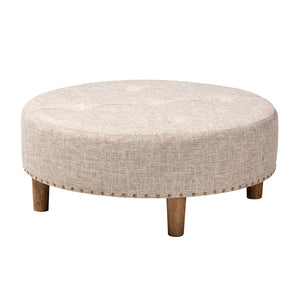 Baxton Studio Baxton Studio Vinet Beige Upholstered Ottoman - Versatile Cocktail Table & Footrest with Elegance JY17A200-Beige-Otto