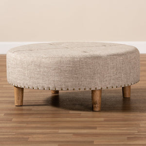 Baxton Studio Baxton Studio Vinet Beige Upholstered Ottoman - Versatile Cocktail Table & Footrest with Elegance JY17A200-Beige-Otto