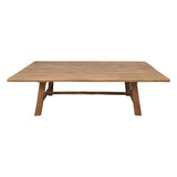 Lilys Teak Wood Coffee Table Weathered Natural 59X31.55X18H 9199-NA