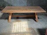 Teak Wood Coffee Table Weathered Natural 59X31.55X18H