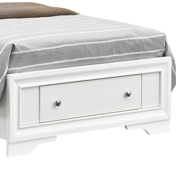 English Elm Madrid Twin Bed With Storage Drawers - Modern White Laminate Design For Small Spaces & Comfort B078S00614
