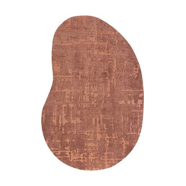 Louis de Poortere Structures Baobab Sculptural Area Rug Earthy Textured Motifs for Living Room Decor Za Copper 5'7 x 7'9 120328