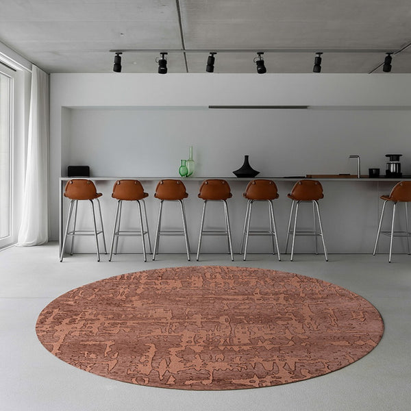 Louis de Poortere Structures Baobab Sculptural Area Rug Earthy Textured Motifs for Living Room Decor Za Copper 5'7 x 7'9 120328