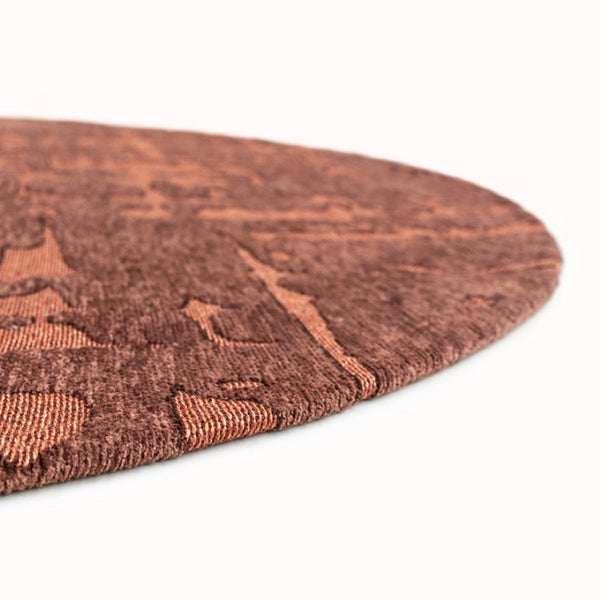 Louis de Poortere Structures Baobab Sculptural Area Rug Earthy Textured Motifs for Living Room Decor Za Copper 5'7 x 7'9 120328