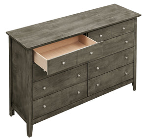 English Elm Hammond Elegant Silver Champagne Dresser with Dovetail Drawers, Soft-Close Hardware, Durable Veneer Finish Gray 41 L x 63 W x 21 H B078108313