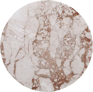 Meridian Furniture Fontelina Stone Top Pedestal Bistro Table with Sculptural Base for Intimate Dining Spaces Breccia Genuine Marble 919Breccia-DT30