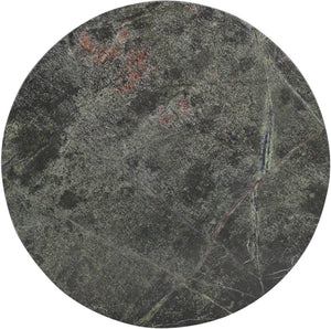 Meridian Furniture Fontelina Stone Top Pedestal Bistro Table with Sculptural Base for Intimate Dining Spaces Green Genuine Marble 919Green-DT30