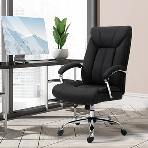 English Elm Vinsetto High Back Office Chair With Lumbar Support, Adjustable Height, & Modern Style For Comfort W2225P217518-GIGA