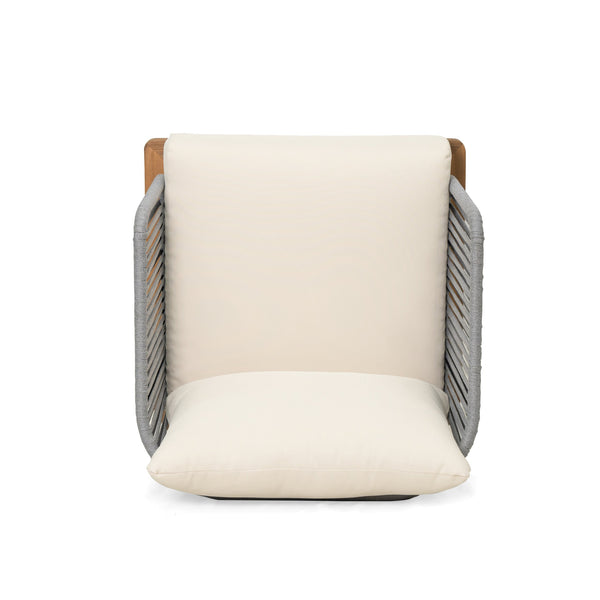 English Elm Christopher Knight Home® - Lucca Outdoor Acacia Wood Club Chair - Stylish, Weather-Resistant, With Plush Cushion Comfort N773P208096B