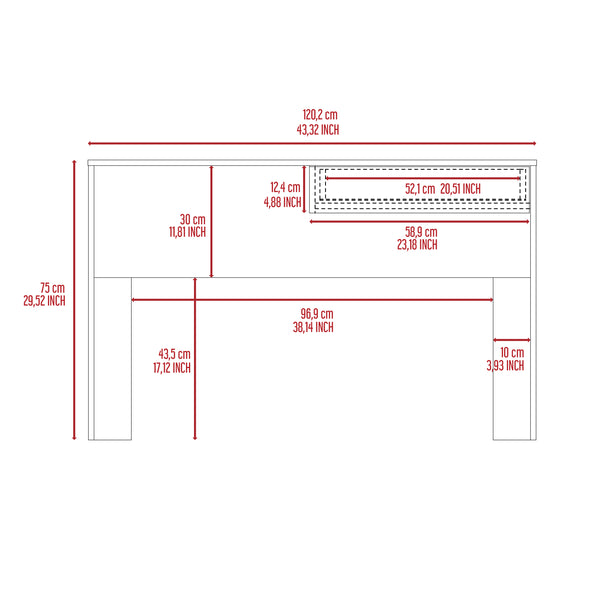 English Elm Acre Modern Writing Computer Desk With Drawer - Sleek Design, Spacious Surface & Easy Assembly B07091886