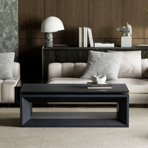 English Elm 43.3'' Wood Veneer Lift Top Coffee Table with Hidden Storage for Living Room Black W1435P453256