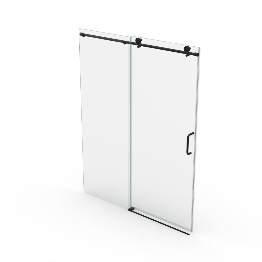 English Elm Top Rail Matte Black Powder-coated Replacement for Frameless Sliding Shower Doors W1920P416271