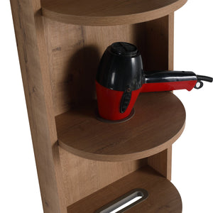 English Elm 12" Bathroom Wall-Mounted Storage Rack with Three-Tier Floating Shelves, Durable Scratch-Resistant Plywood Organizing Solution Imitative Oak W999P277163