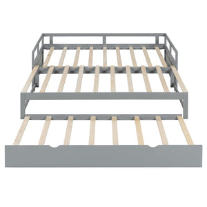 English Elm Extending Twin Daybed with Pull Out Trundle Solid Pine Wood Frame Guest Room N708P336535E