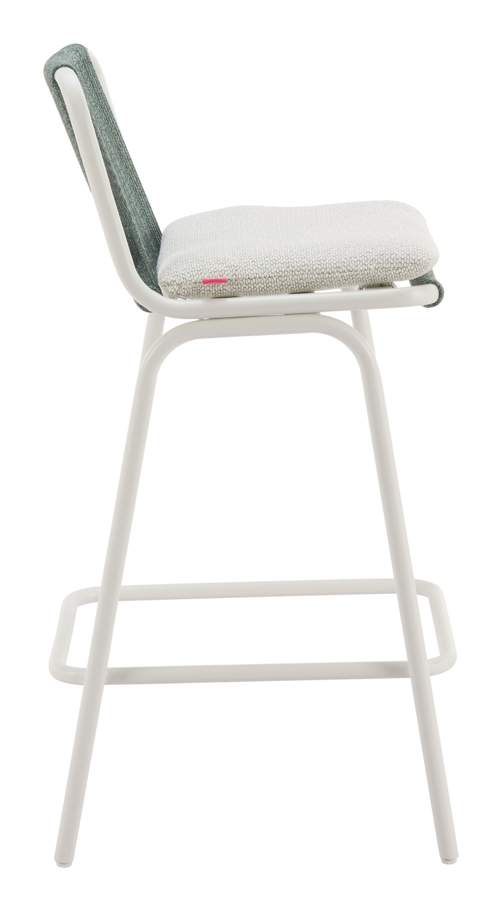 Zuo Modern Luft Barstool Set Of 2 - Chic White & Green Modern Design For Stylish Home Interiors And Spaces White 100% Olefin,Aluminum 704140-zuo-modern