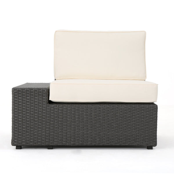 English Elm Santa Cruz Outdoor Pe Wicker Arm Chair Set with Weather Resistant Iron Frame 52974.00IRNGRY