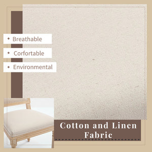 English Elm French Country Dining Chairs Set Of 2 – Elegant Upholstered Square Back, Stylish Comfort For Dining W3426P324534