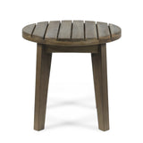 Christopher Knight Home® - Noble House - Gertrude Outdoor 16" Acacia Wood Side Table, Gray Finish