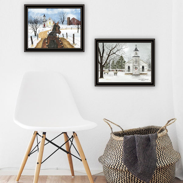 English Elm Trendy Decor 4u Billy Jacobs Two Piece Seasonal Framed Canvas Wall Art Set B067P255217