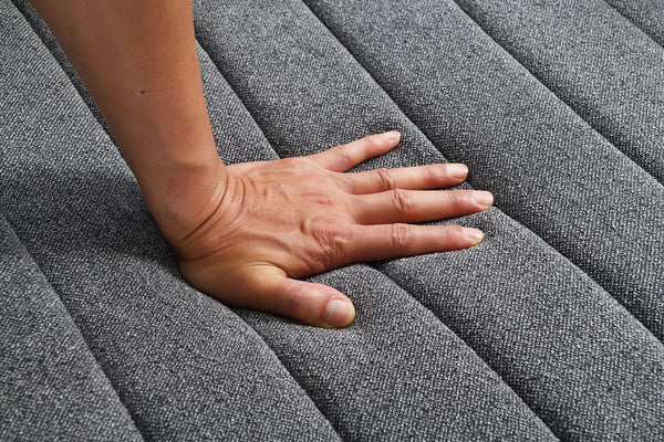 English Elm Transitional Hoople Channel Tufted Swivel Chair with Curved Back and 360° Base Upholstered Accent Piece Dark Gray 45 L x 43 W x 26 H B2741P400832