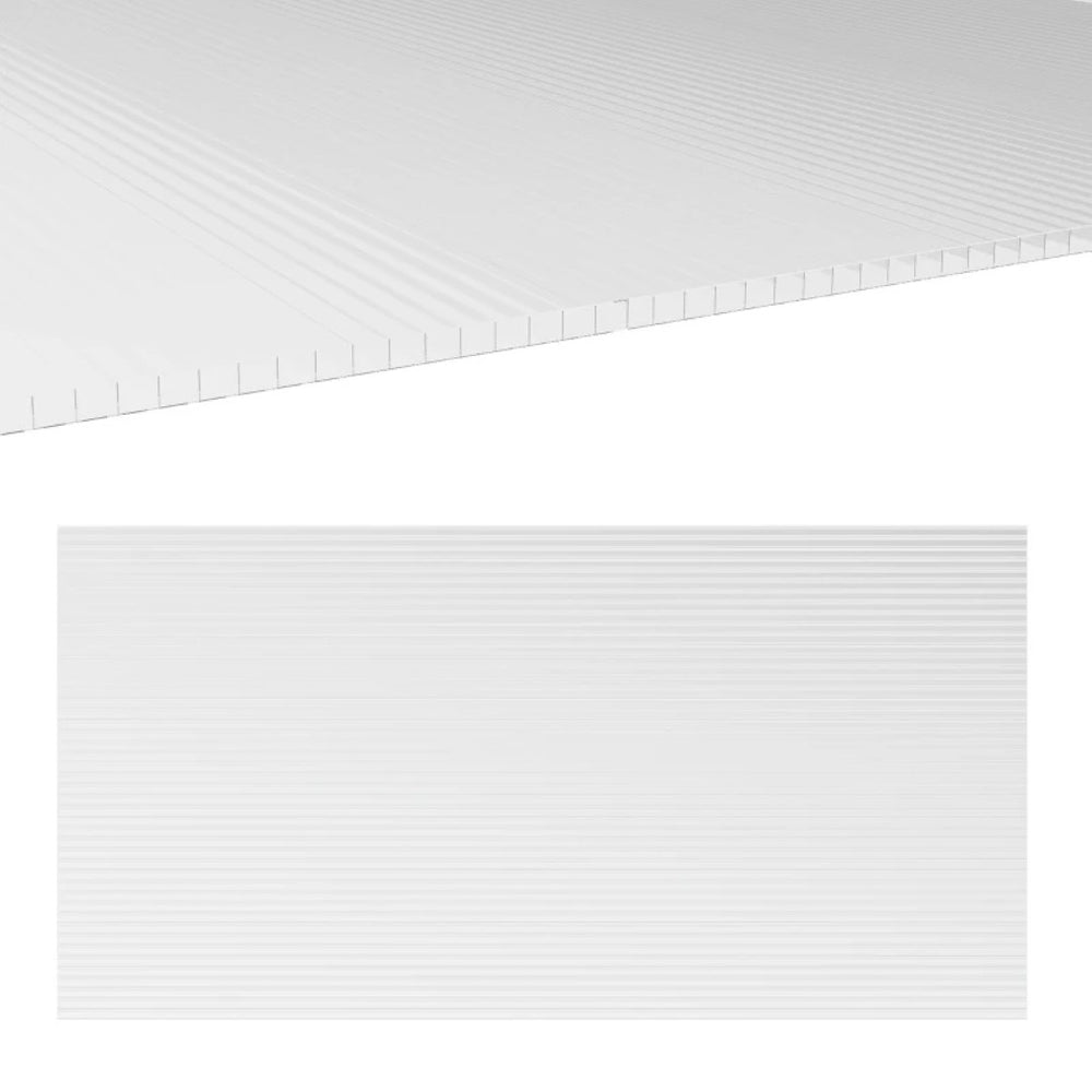 English Elm Twin-wall Polycarbonate Greenhouse Panels Uv Protected Thermal Insulating Set of 10 T3971P476453