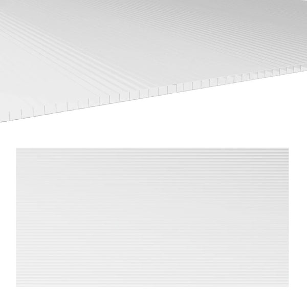 English Elm Twin-wall Polycarbonate Greenhouse Panels Uv Protected Thermal Insulating Set of 10 T3971P476453