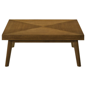 English Elm Hayward Mid-Century Walnut Square Coffee Table with Parquet Veneer Top, Stylish Low Profile (98) B062P299984