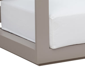 Sunpan Tavira Armchair - Stylish Outdoor Comfort with Durable Weather-Resistant Fabric and Modern Design Greige / Stinson White