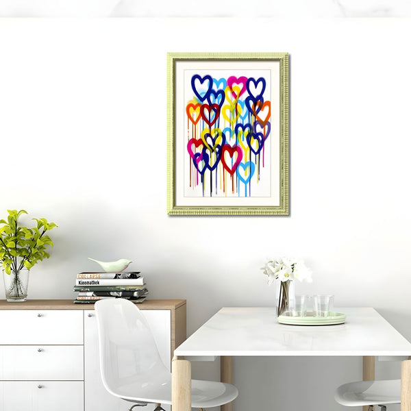 English Elm Set Of 2 Vibrant Heart Graffiti Wall Art Prints – Modern Framed Decor For Kids & Living Spaces 18X24 T3976P383168-GIGA