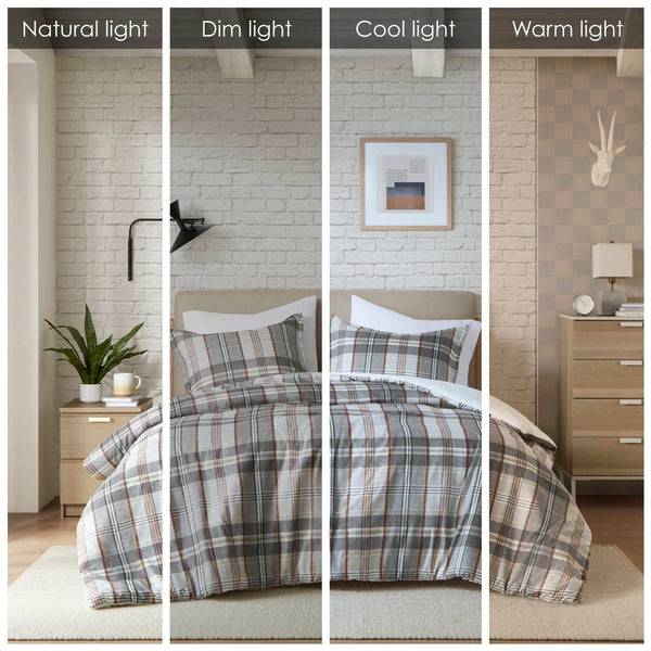 English Elm 3PCS Waffle Washed Comforter Set Full/Queen with Breathable 100% Cotton Face and Plush 270G Fill Multi 12.01 L x 10.04 W x 3.94 H B035P341213