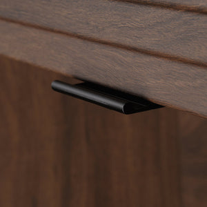 English Elm Hutch, Brown Finish Engineered Wood with Flip-Up Hidden Storage, Cubbyholes & Cord Management (71.75") B356P367776