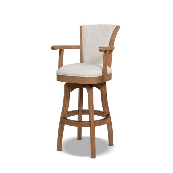 English Elm Jennifer Taylor Home - Williams 31" Swivel Bar Stool With Armrests - Timeless Comfort, Durable Design & Stain-Resistant Upholstery B2719P238368