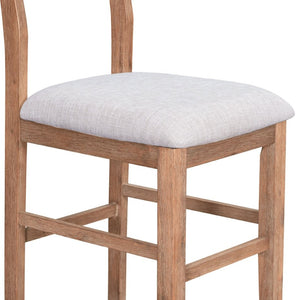 English Elm Topmax Farmhouse Counter Height Dining Set Seats Four with Cushioned Chairs Acacia Veneer SP000230AAD