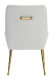 Maxine Dining Chair White & Gold 109714 Zuo Modern