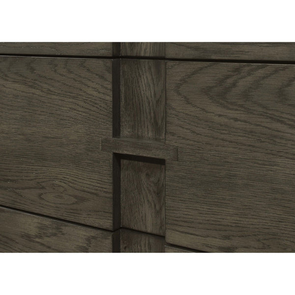 English Elm Glenmoor Rustic Dark Grey 3-Drawer Server with 2 Cabinets, Felt-Lined Drawers & Adjustable Shelves for Stylish Storage and Entertaining (63" W) B062P358299
