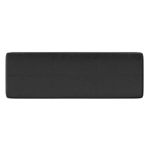 English Elm Carlson Faux Leather Upholstered Bench Vintage Padded Seat for Entryway or Bedroom Distressed Black B136P436937