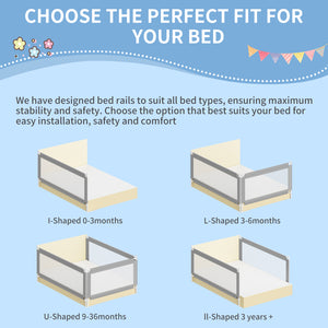 English Elm Bed Rail For Toddlers - Durable, Detachable Guard For Queen & Full Beds, Easy Install & Safety Features T3210P305484